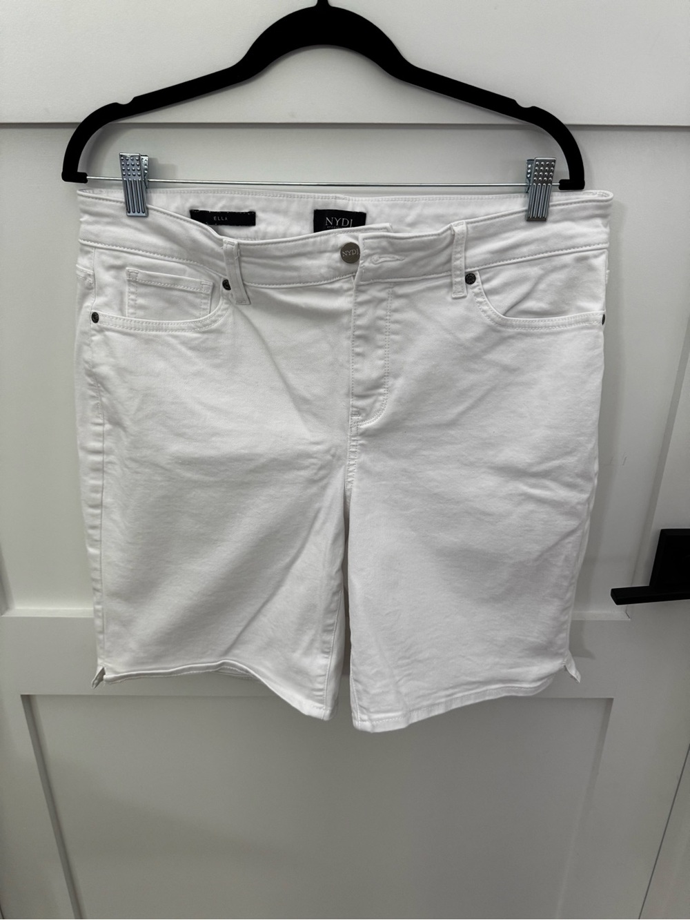 NYDJ White Denim Bermuda Shorts